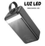 POWER BANK HOCO CARGA RÁPIDA J123C CON LINTERNA LED 60000 MAH - Imagen 4